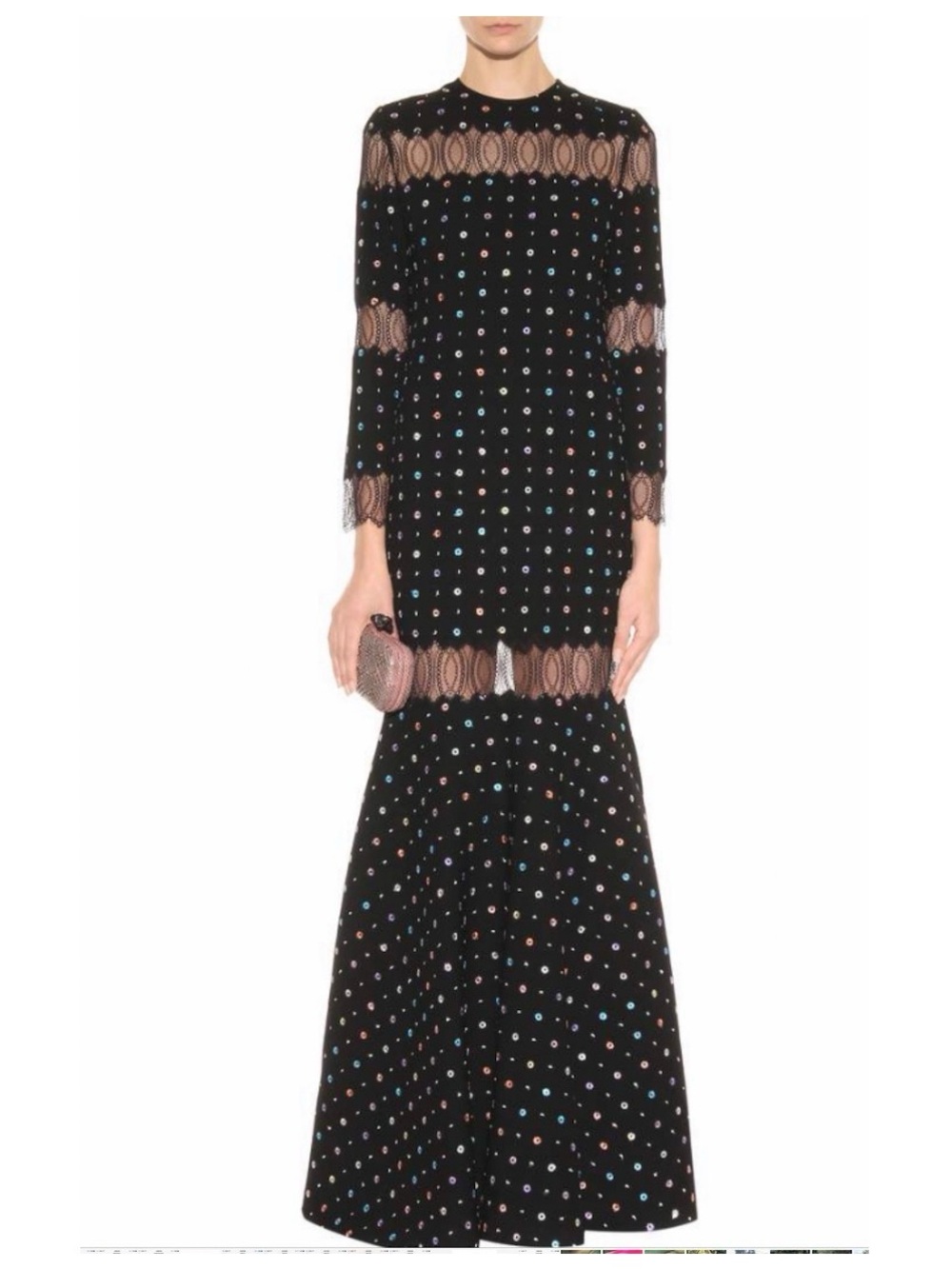 Huishan Zhang embroidered wool gown/dress NEW